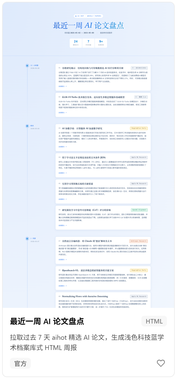 鏈€杩戜竴鍛?AI 璁烘枃鐩樼偣棰勮